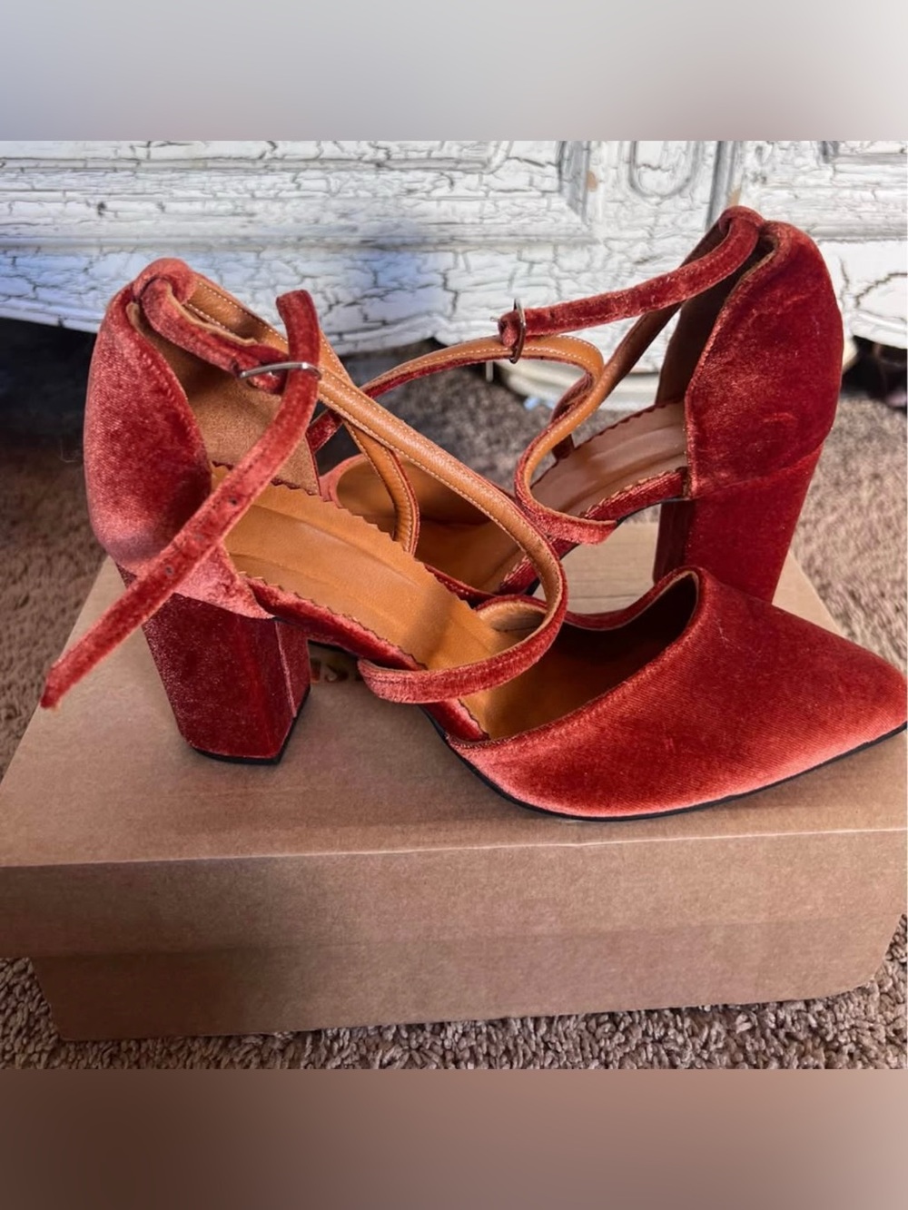 Terracotta handmade heels